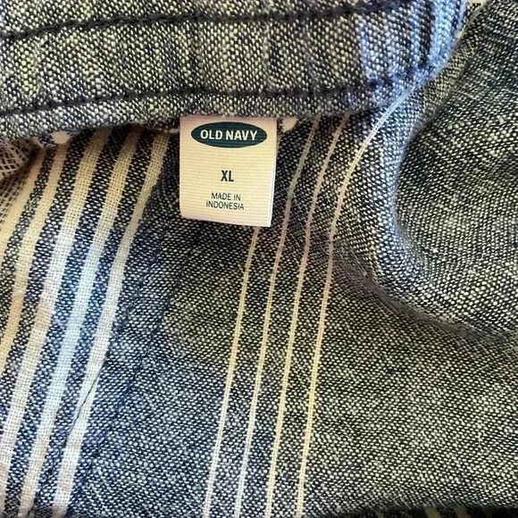 Old Navy Pull On Blue and White Stripe Pants - Picture 5 of 6